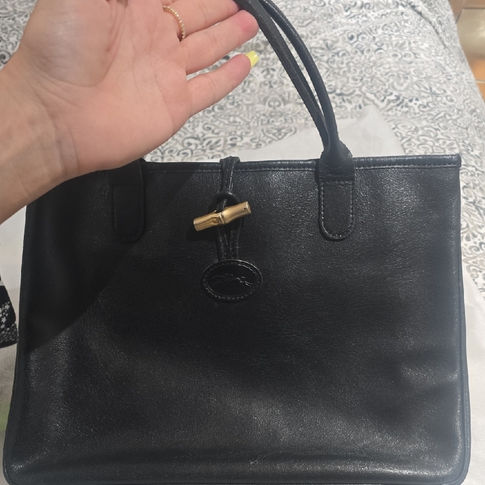 Longchamp Black Satchel with Structured Design - Picture 6 of 9